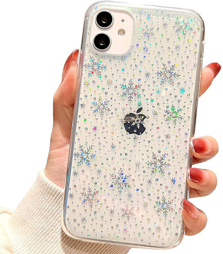 Funda Transparente Copos De Nieve Smobea Para iPhone 11 0