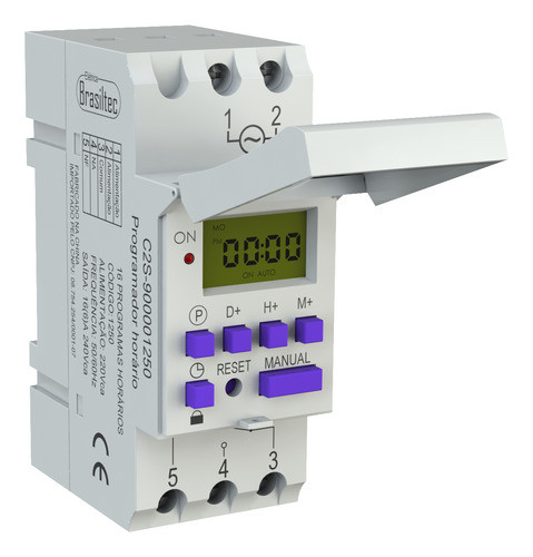 Kit C/ 12 Timer Programador Horario Digital 220vca 0