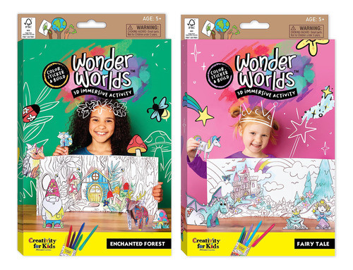 Kit De Colorir Creativity For Kids Wonder Worlds 3d, Pacote 0