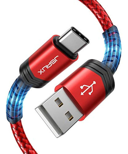 Cable Usb C De Carga Rápida, Jsaux (paquete De 2 6.6ft 6.6ft 0