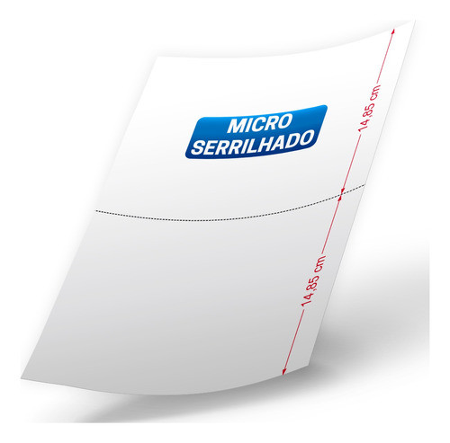 Papel A4 Serrilhado Ao Meio - 500 Folhas 0