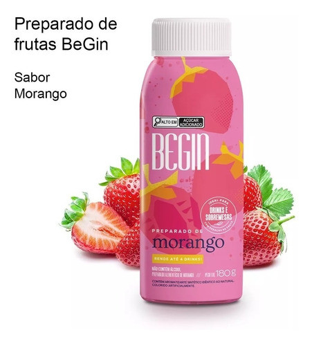 Preparado Para Drink - Sabor Morango - Begin 180g 0