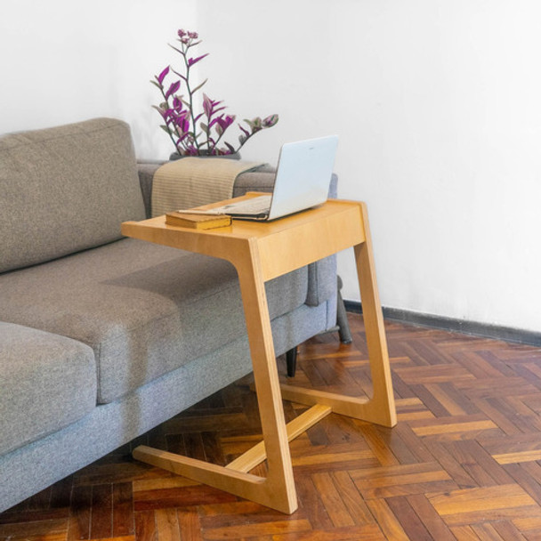 Mesa De Madera Auxiliar Para Sofá 0