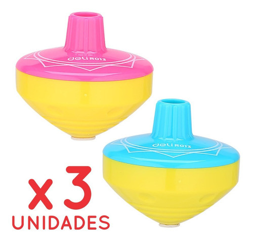 3 Sacapuntas Deli Trompo Escolar Rombo Colores Deposito 0