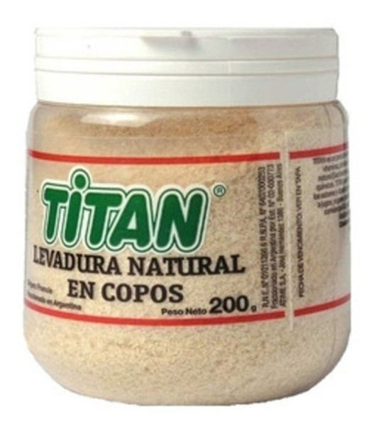 Levadura Natural Titan En Copos X 200 Grs Sin Tacc - Dw 0