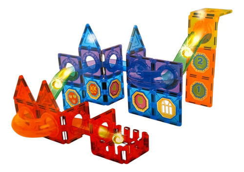 Juego Bloques Magnéticos Magic Tiles 75 Piezas 7,5cm Circuit 0