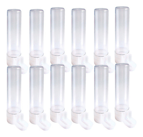 Kit 12und Unidades Bebedouro Passaros Pixarro Plastica 80ml 0