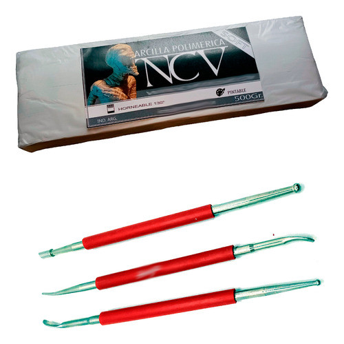 Arcilla Polimérica Soft Ncv De Modelismo Y 3 Repujadores 0