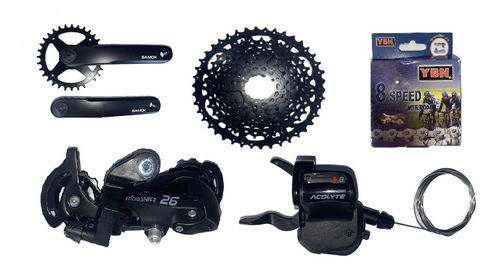 Kit De Transmissão Mtb 8v Microshift C Pedivela Samox 0