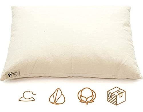 Comfysleep Almohada Tradicional De Casco De Trigo Sarraceno 0