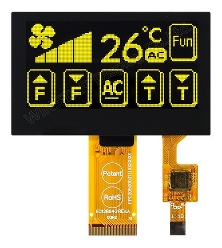 Módulo Oled Winstar Táctil Capacitivo 2.42 , 128x64, Ssd 0