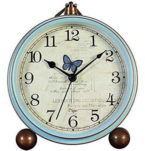 Justup Reloj De Mesa, Reloj Despertador De Mesa Vintage Sin 0