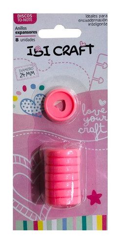 Discos Para Encuadernación Expandible Ibi Craft 24mm Rosado 0