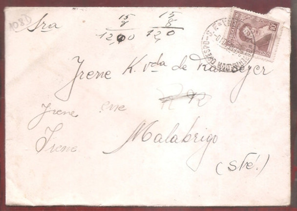 Argentina 1950  Sobre Circulado  Numero 108d 0