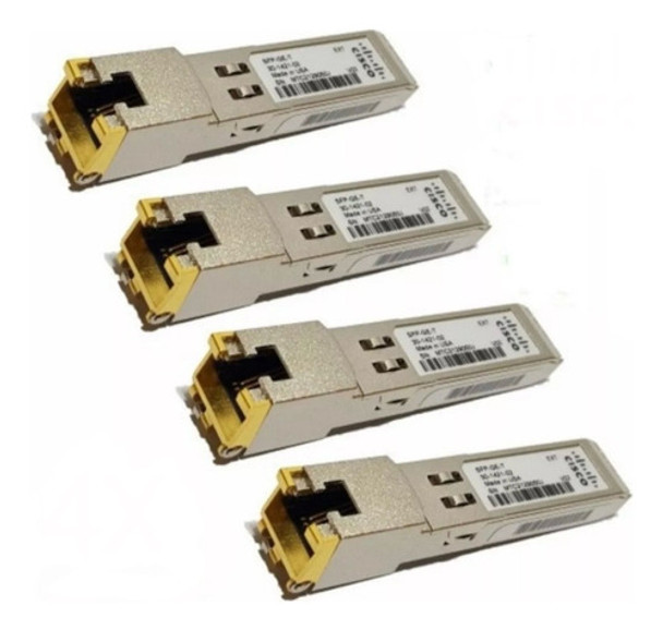Gbic Kit 04 Sfp Elétrico Cisco Giga 1000m Cobre Rj45 0