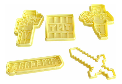 Kit Cortantes Marcador Minecraft Galletitas Repostería Set 0