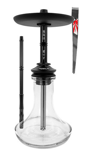 Narguile Completo Temple Skmt - Preto / Clear 0