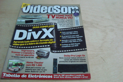 Revista Video Som 75 / Guia Completo Divx Impressora Scanner 0
