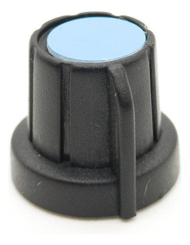4 Perillas Potenciometro Celeste 17mm X 14mm Buje Bronce 0