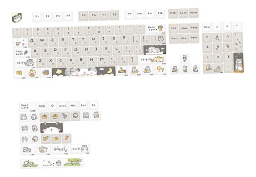 Teclas Pbt 131 Teclas, Padrões De Esquilo Russo E Inglês, 0