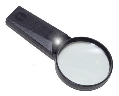 Lupa 75 Mm Cristal Con Luz Led . Aumento 3x. 0