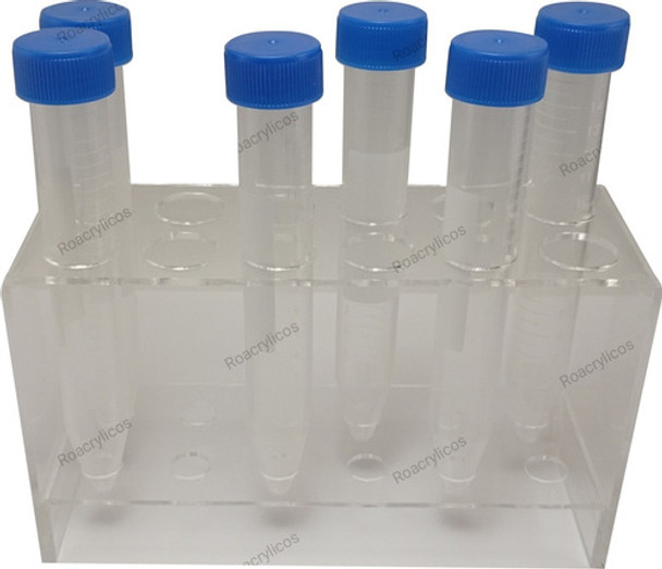 Estante Acrílico 12 Furos + 12 Tubos  Falcon 15ml Não Estéri 0