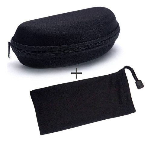 Kit Oculos De Sol Com1 Estojo Ziper + 1 Saquinho Tecido 0
