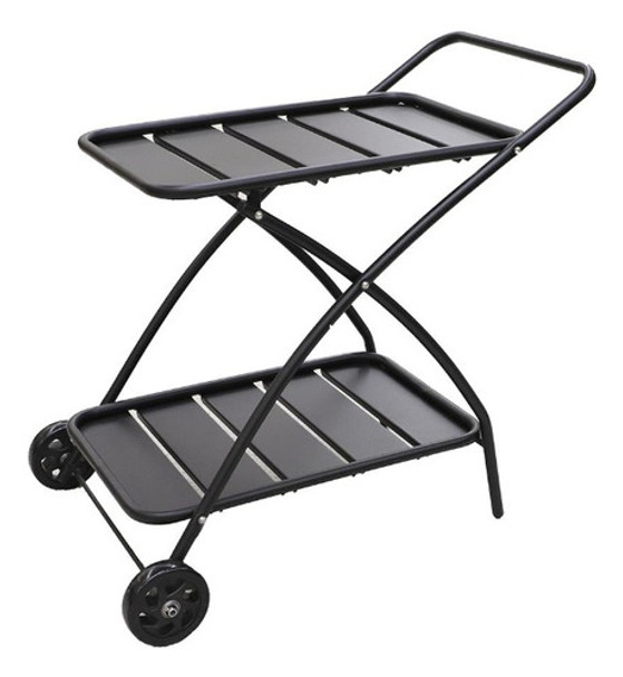 Mesa Auxiliar Con Ruedas Color Negra 0