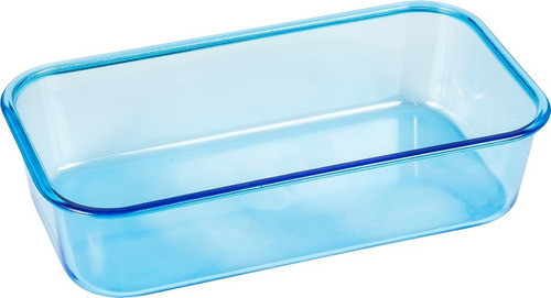 Banheira De Passarinho Gg Azul Retangular Cristal 800 Ml 0