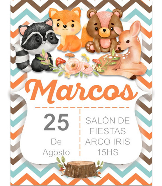 Kit Imprimible Animales Del Bosque Encantado 0