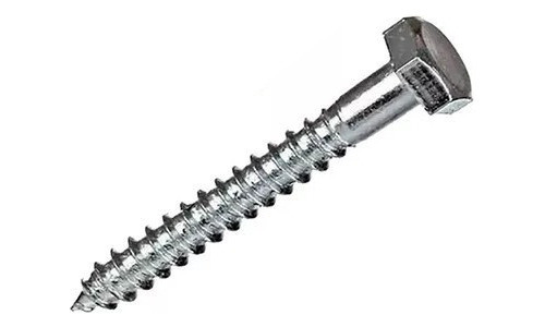 Tornillo Tirafondo Cabeza Hexagonal 3/16 X 63mm X 50 Unidad 0