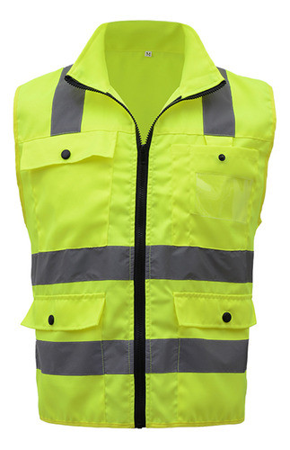 Colete Refletivo Com Bolsos Day Multi High Clothes Safety 0