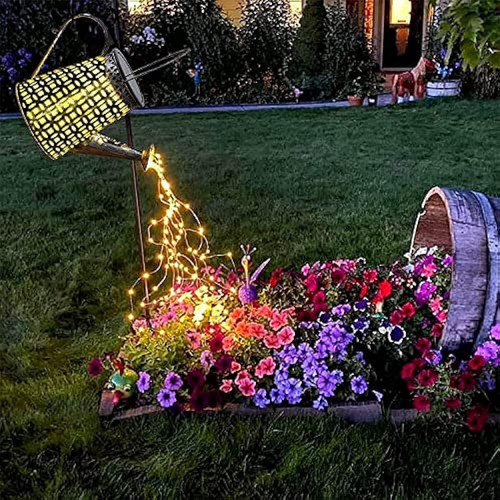 Luces De Regadera Solar Con Cadena De Luz 90 Led Linterna De 0