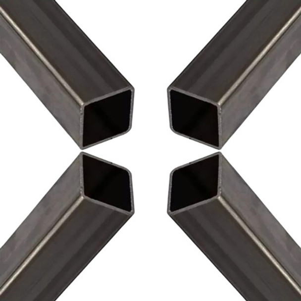 Barra Metalon 40x40 Tubo Quadrado Aço 4 Peça De 50cm 0