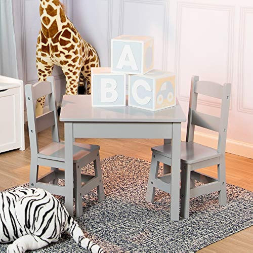Melissa Y Doug Juego De 3 Mesas Y Sillas Gris 0