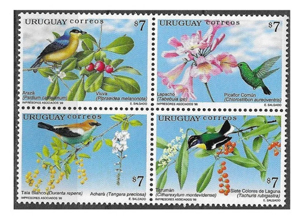 1999 Fauna- Diferentes Aves - Uruguay (sellos) Mint 0