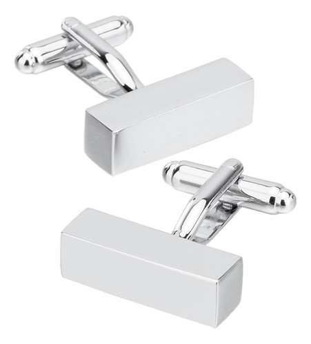 Abotoadura Masculina De Barra Retangular 0