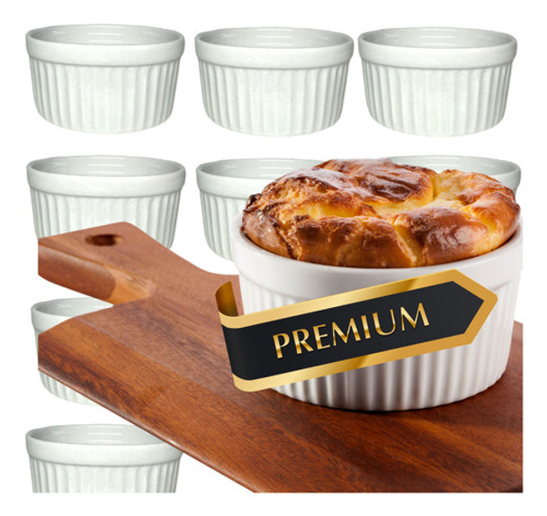 10 Ramekim Grande  Primeira Linha Porcelana Fina Com 210 Ml 0