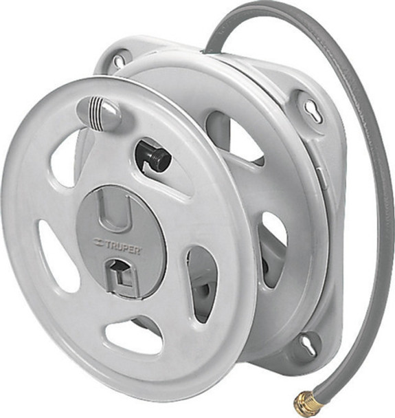Portamanguera De Pared Con Rueda Enrollar Hasta 40mts Truper 0
