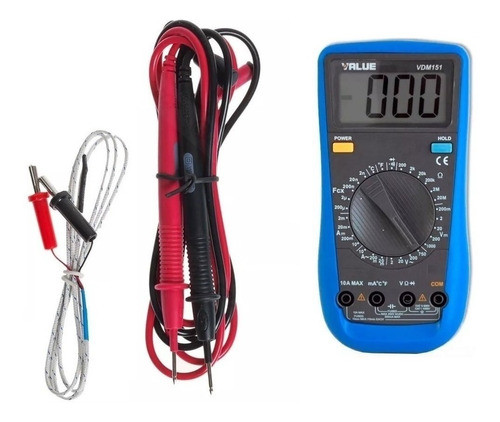 Tester Multimetro Capacimetro Termometro Value Vdm151 0