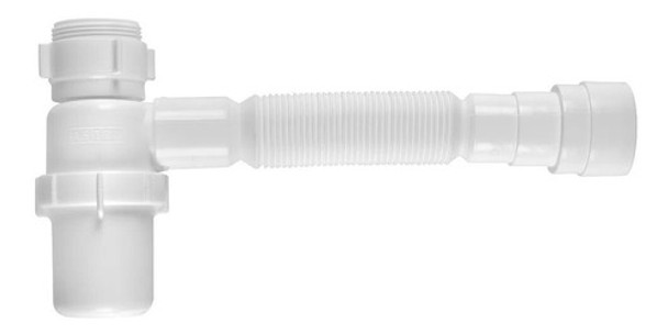 Sifão Sanfonado Branco Com Copo Tanques Pias Universal Astra 0