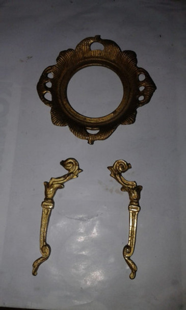 Antiguo Soporte Bronce Metal Sujetador Adorno Figura 0