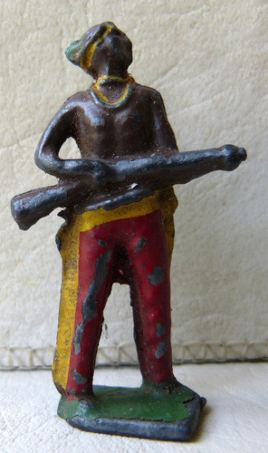 Antigua Figura De Plomo  Indio Dec 50 0