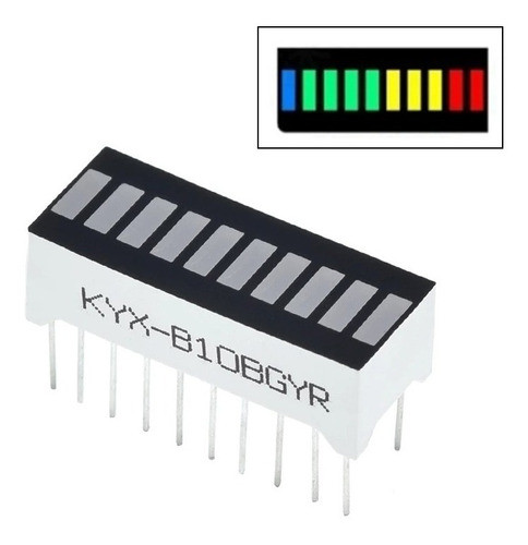 Display Barra Gráfica De Led 10 Segmentos Colorido 0