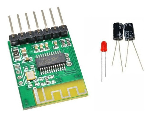 Modulo Receptor De Audio Bluetooth 4.0 Stereo + Led +10ufx2u 0