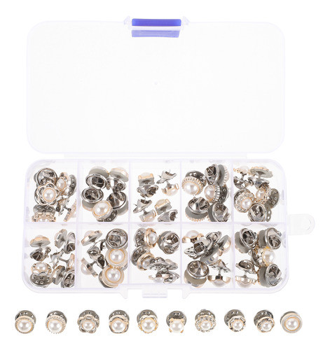 50 Pinos De Broche De Pérolas Sem Costura, Botões De Seguran 0