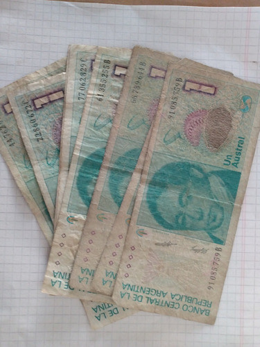 Billetes De Un Austral 0