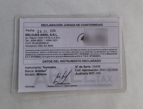 Licencia De Taxi 0