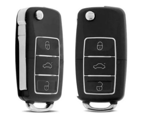 Chave Canivete Compatível Com Vw Cromada Para Alarme Wr 0