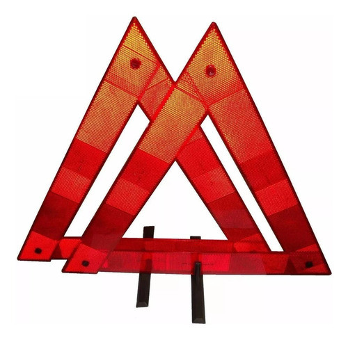 Juego De Balizas Triangulares Reglamentarias Par Seguridad 0